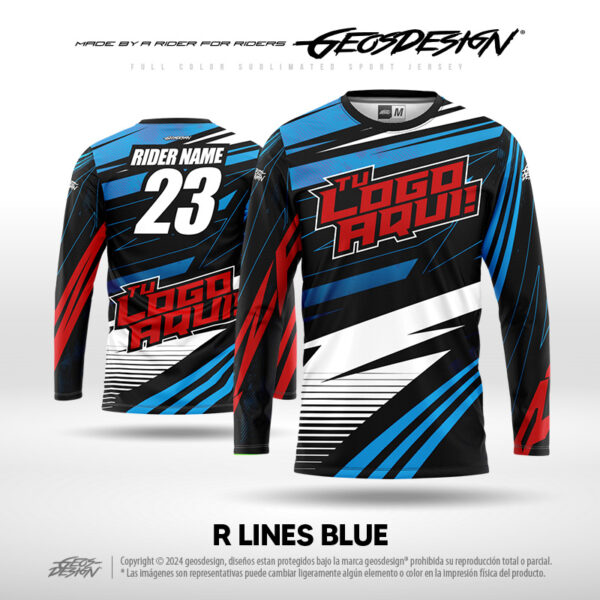 R LINES BLUE - CUSTOM JERSEY