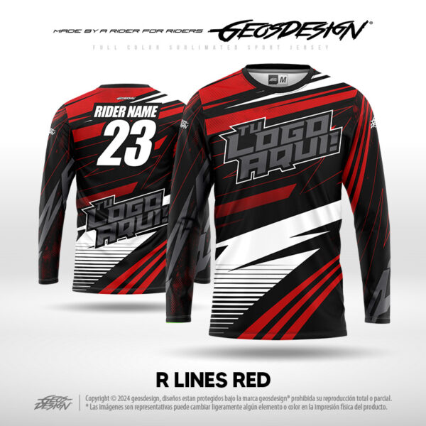 R LINES RED - CUSTOM JERSEY