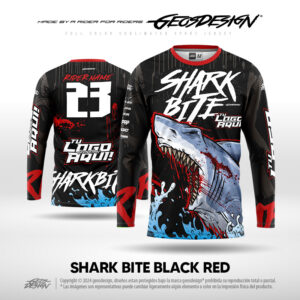 SHARK BITE BLACK RED - CUSTOM JERSEY