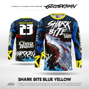 SHARK BITE BLUE YELLOW - CUSTOM JERSEY