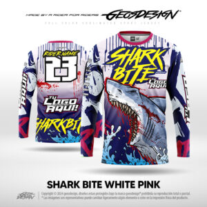 SHARK BITE WHITE PINK - CUSTOM JERSEY
