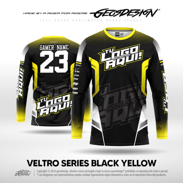 VELTRO SERIES BLACK YELLOW - CUSTOM JERSEY