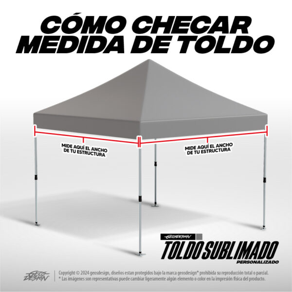 TOLDO SUBLIMADO PERSONALIZADO FULL PIT ( solo tela ) - CUSTOM CANOPY TOP TENT - Imagen 2