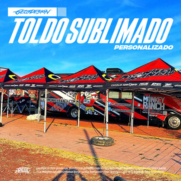 TOLDO SUBLIMADO PERSONALIZADO FULL PIT ( solo tela ) - CUSTOM CANOPY TOP TENT - Imagen 6