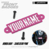 SANS SERIF PINK / EMBLEMA PERSONALIZADO / FRONT BADGE HONDA NAVI
