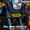 SANS SERIF YELLOW / EMBLEMA PERSONALIZADO / FRONT BADGE HONDA NAVI - Imagen 2