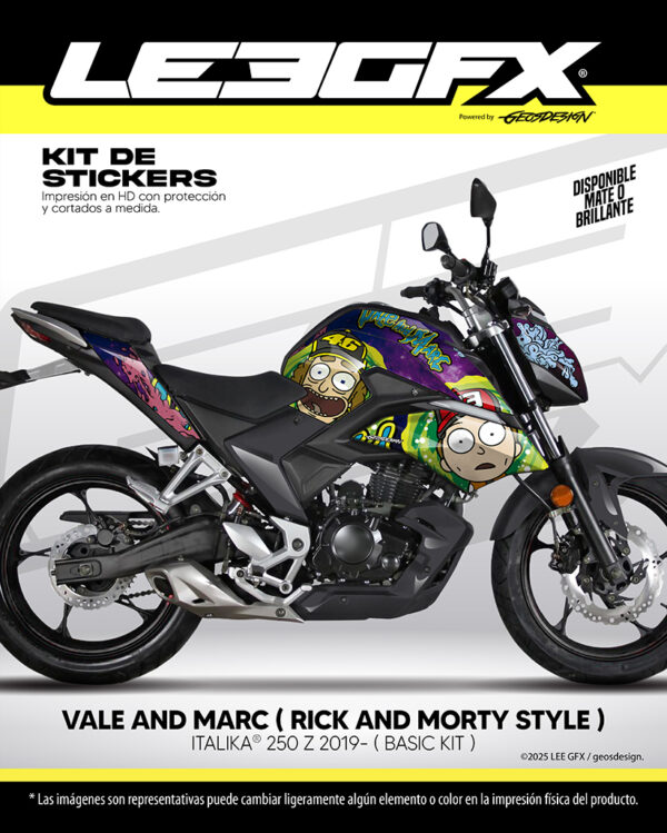 VALE AND MARC / RICK AND MORTY STYLE - ITALIKA 250 Z 2019- - Imagen 4
