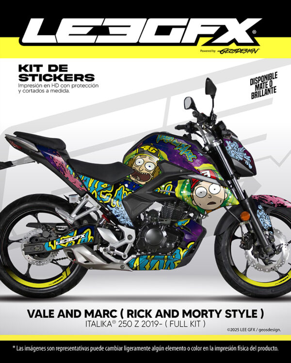 VALE AND MARC / RICK AND MORTY STYLE - ITALIKA 250 Z 2019-