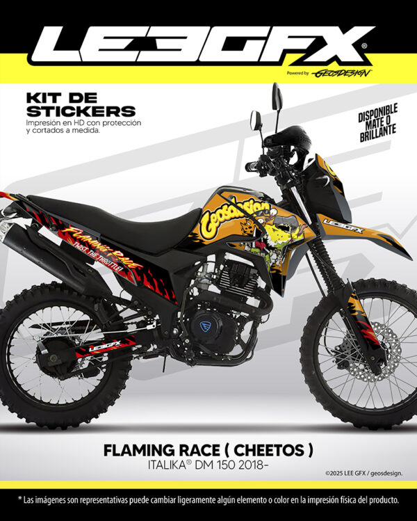 FLAMING RACE ( CHEETOS ) - ITALIKA DM 150