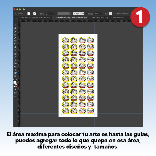 ARCHIVO BASE PARA IMPRESIÓN DE STICKERS - Imagen 3