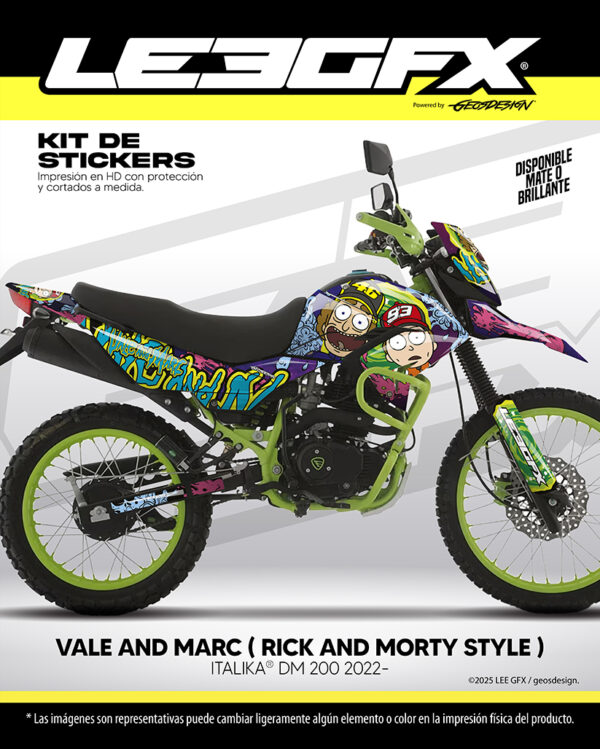 VALE AND MARC / RICK AND MORTY STYLE - ITALIKA DM 200 2022-