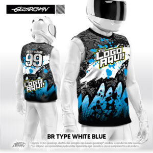 BR TYPE WHITE BLUE - CUSTOM JERSEY CASACA