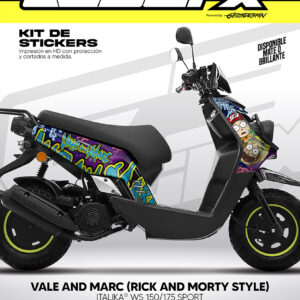 VALE AND MARC / RICK AND MORTY STYLE  - ITALIKA WS SPORT