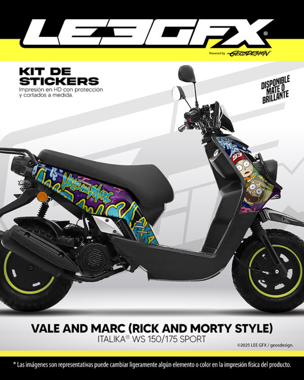 VALE AND MARC / RICK AND MORTY STYLE  - ITALIKA WS SPORT